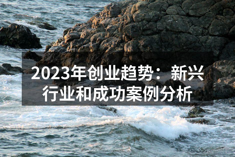 2023年创业趋势：新兴行业和成功案例分析